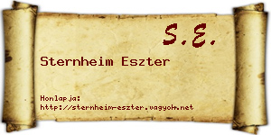 Sternheim Eszter névjegykártya