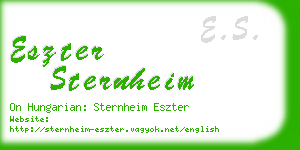 eszter sternheim business card